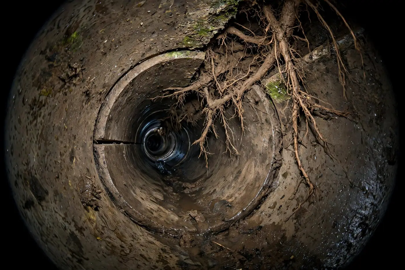 Monitor showing live video from a drain camera inspection in Newville, PA